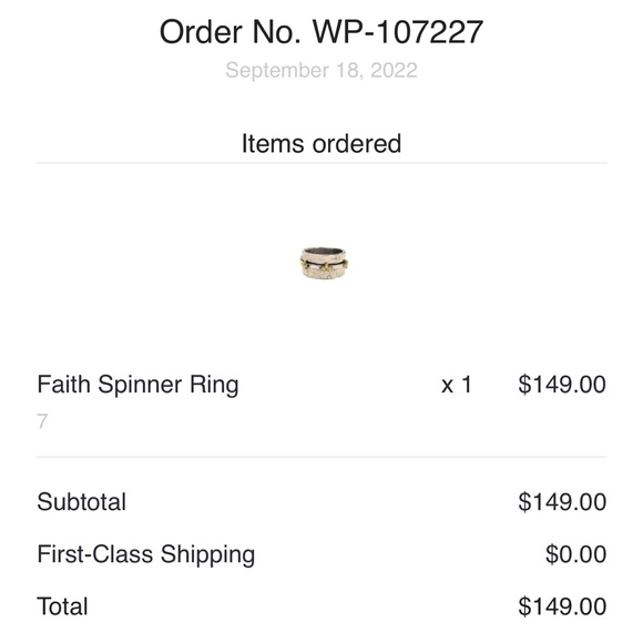 Waxing Poetic
Faith Spinner Ring, sz 8 - Picture 8 of 10